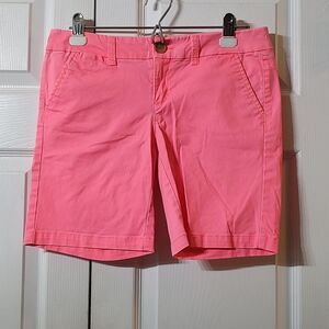 American Eagle neon pink stretch Bermuda shorts  Sz 2